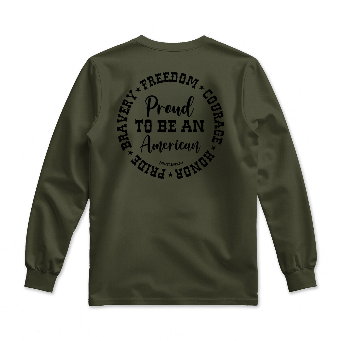 Proud To Be An American Men's Premium Long Sleeve Shirt