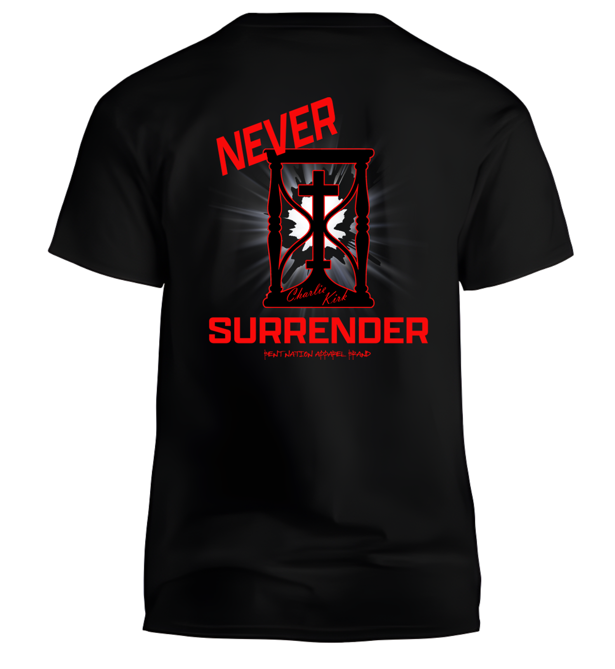 Never Surrender - Charlie Kirk Men's Tee