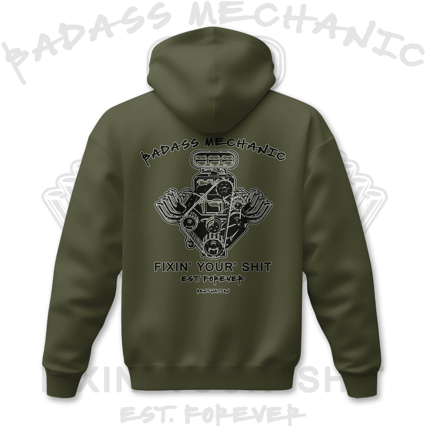 Badass Mechanic Fixin' Your Shit Men's Premium Hoodie