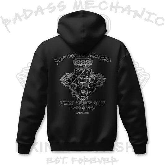 Badass Mechanic Fixin' Your Shit Men's Premium Hoodie