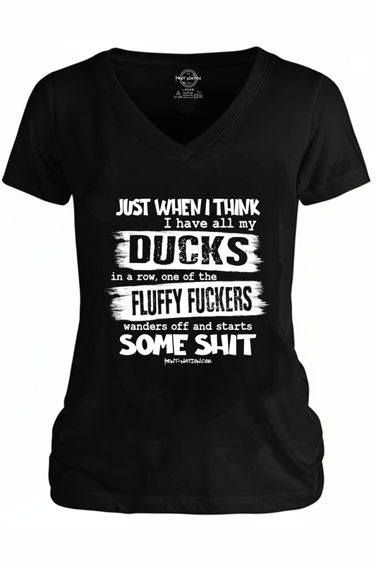 Fluffy F*cker Ducks Women's V-Neck
