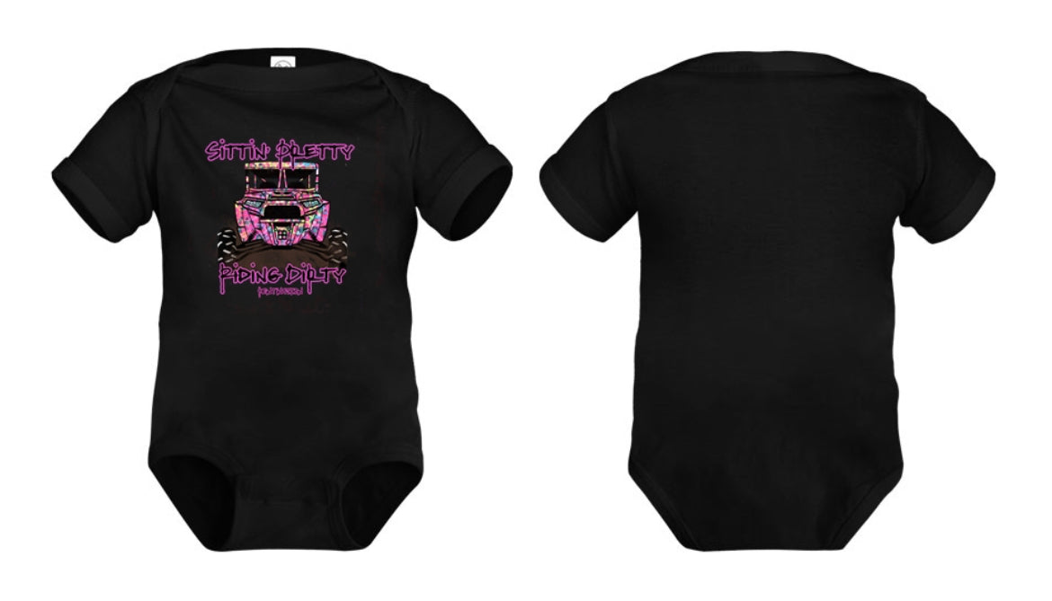 Sittn' Pretty Riding Dirty Infant Onesie