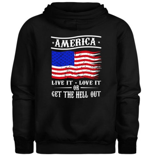 America, Live It Love It Men's Hoodie