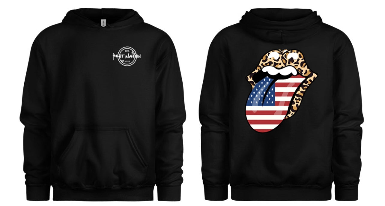 American Flag Lips Women's Hoodie