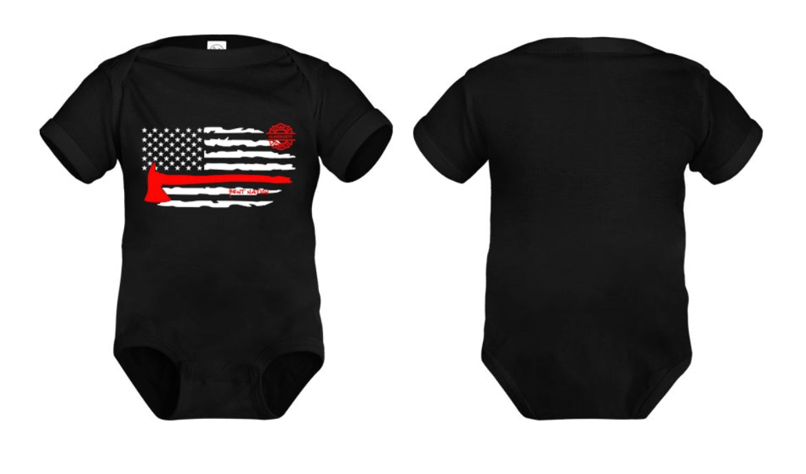 Firefighter Flag Infant Onesie