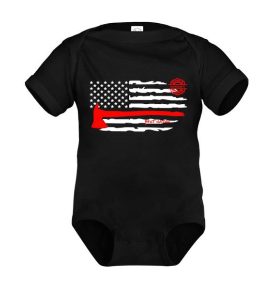 Firefighter Flag Infant Onesie