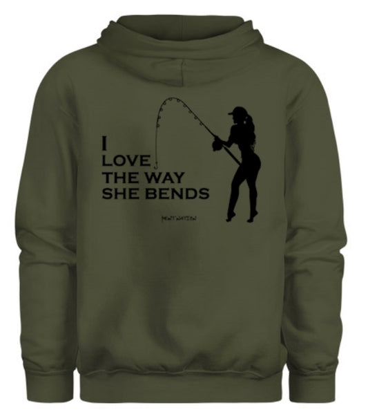 I Love The Way She Bends Men's Hoodie