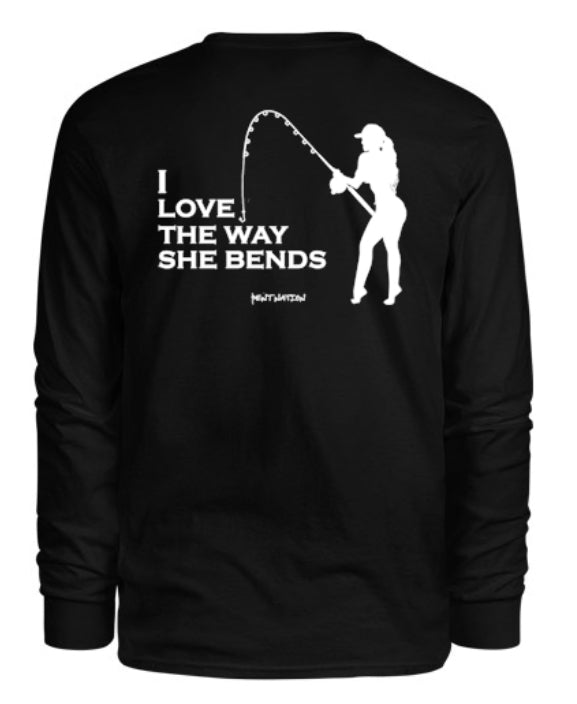 I Love The Way She Bends Men's Long Sleeve Shirt