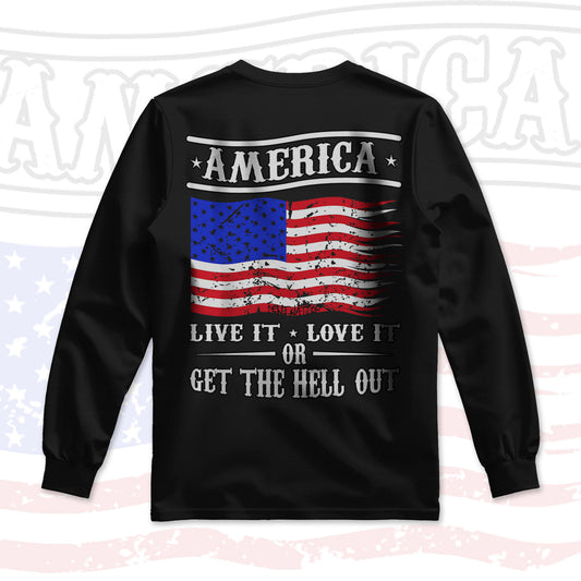 America, Live It Love It Men's Premium Long Sleeve Shirt
