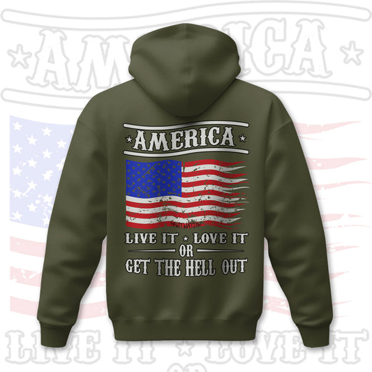 America, Live It Love It Men's Premium Hoodie