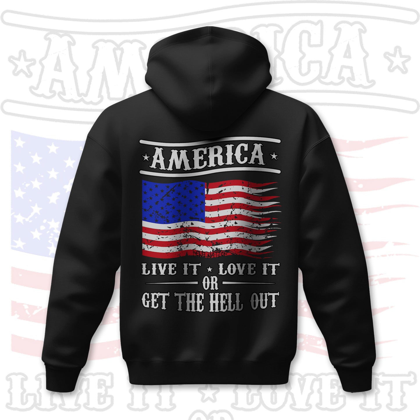 America, Live It Love It Men's Premium Hoodie