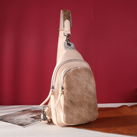 Montana West Genuine Hair-On Cowhide Sling Bag - MW1238-S9110