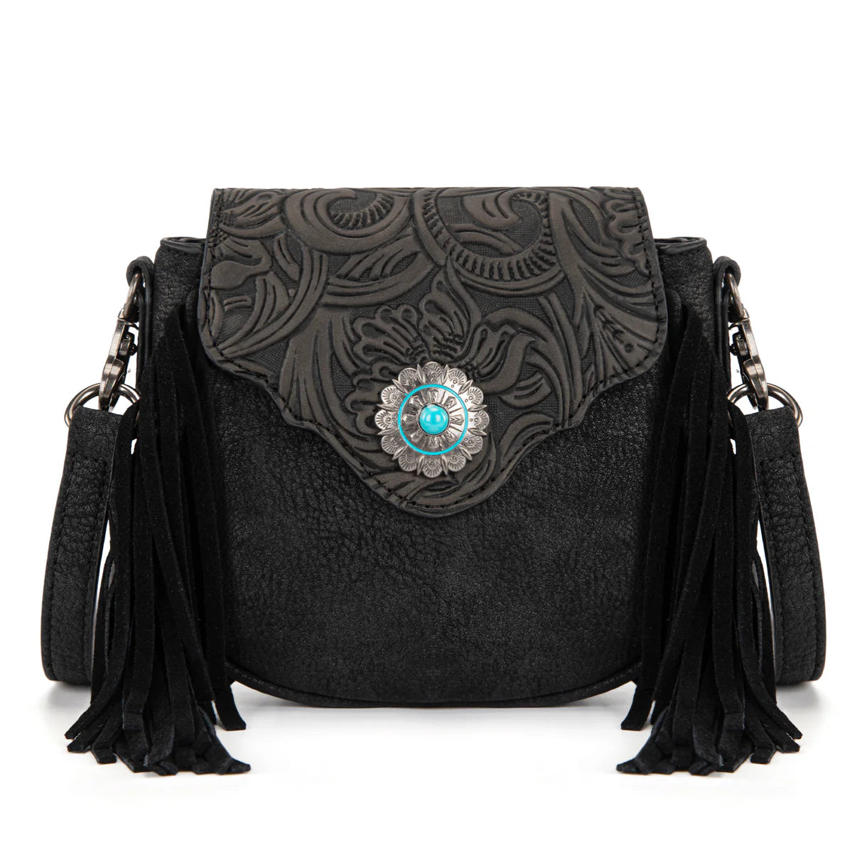 Montana West Embossed Fringe Mini Crossbody - MW1366-8360CF