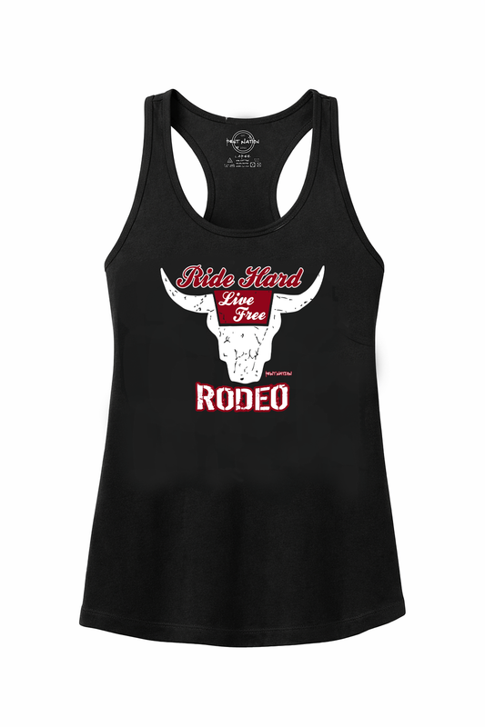 Ride Hard - Live Free - Rodeo Women's Razor Tank Top