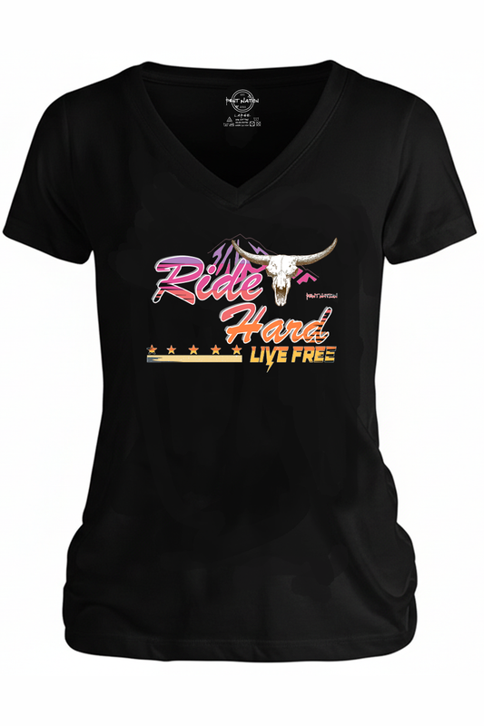 Ride Hard - Live Free - Rodeo Women's V-Neck