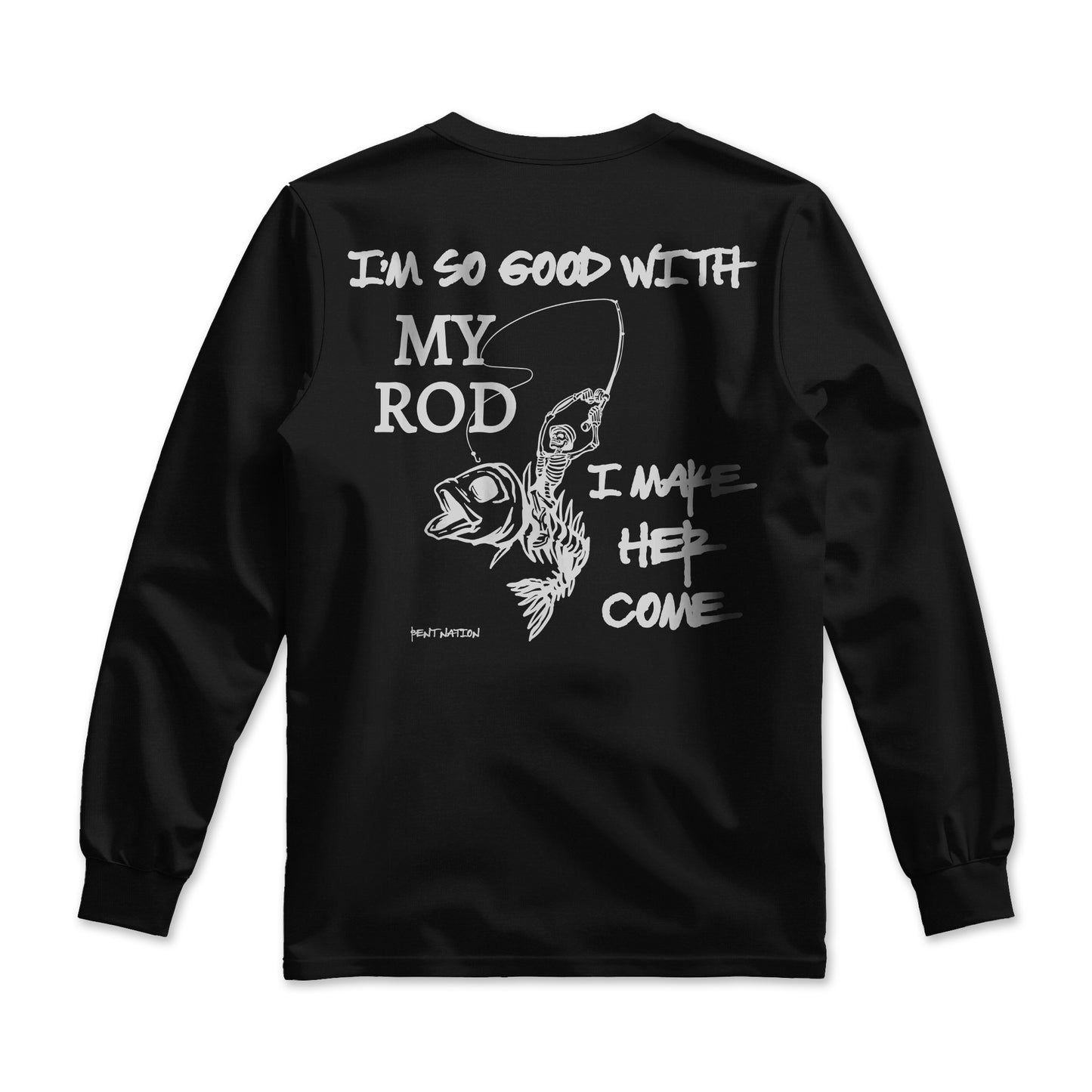 🎣 “SO GOOD WITH MY ROD”  Men’s Long Sleeve Fishing Shirt
