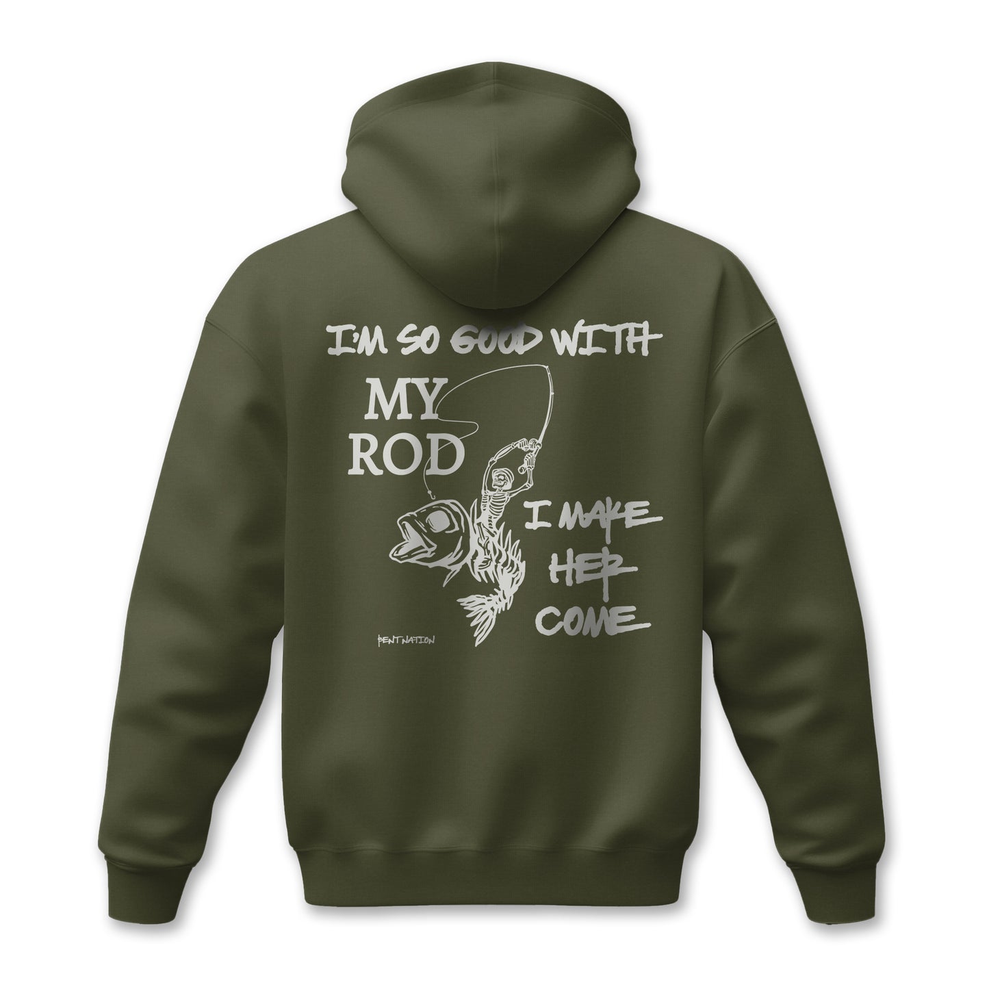 🐟 “SO GOOD WITH MY ROD”  Men’s Fishing Hoodie
