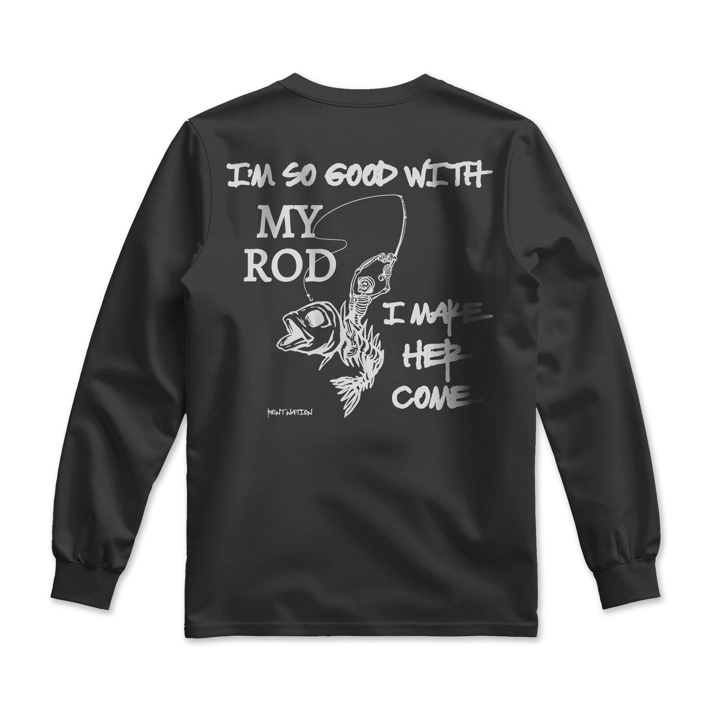 🎣 “SO GOOD WITH MY ROD”  Men’s Long Sleeve Fishing Shirt