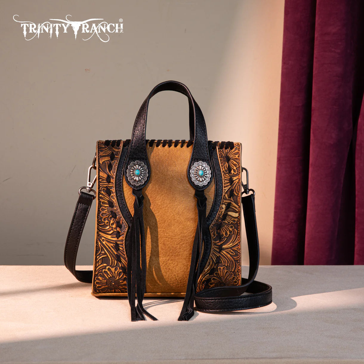 Trinity Ranch Concho Collection Mini Tote/Crossbody - TR192-1605
