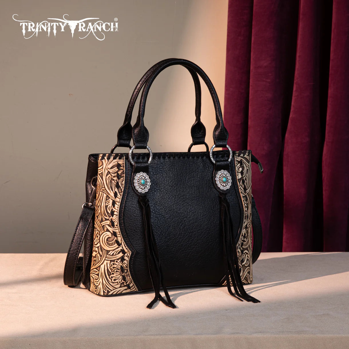 Trinity Ranch Concho Collection Tote/Crossbody - TR192G-8322