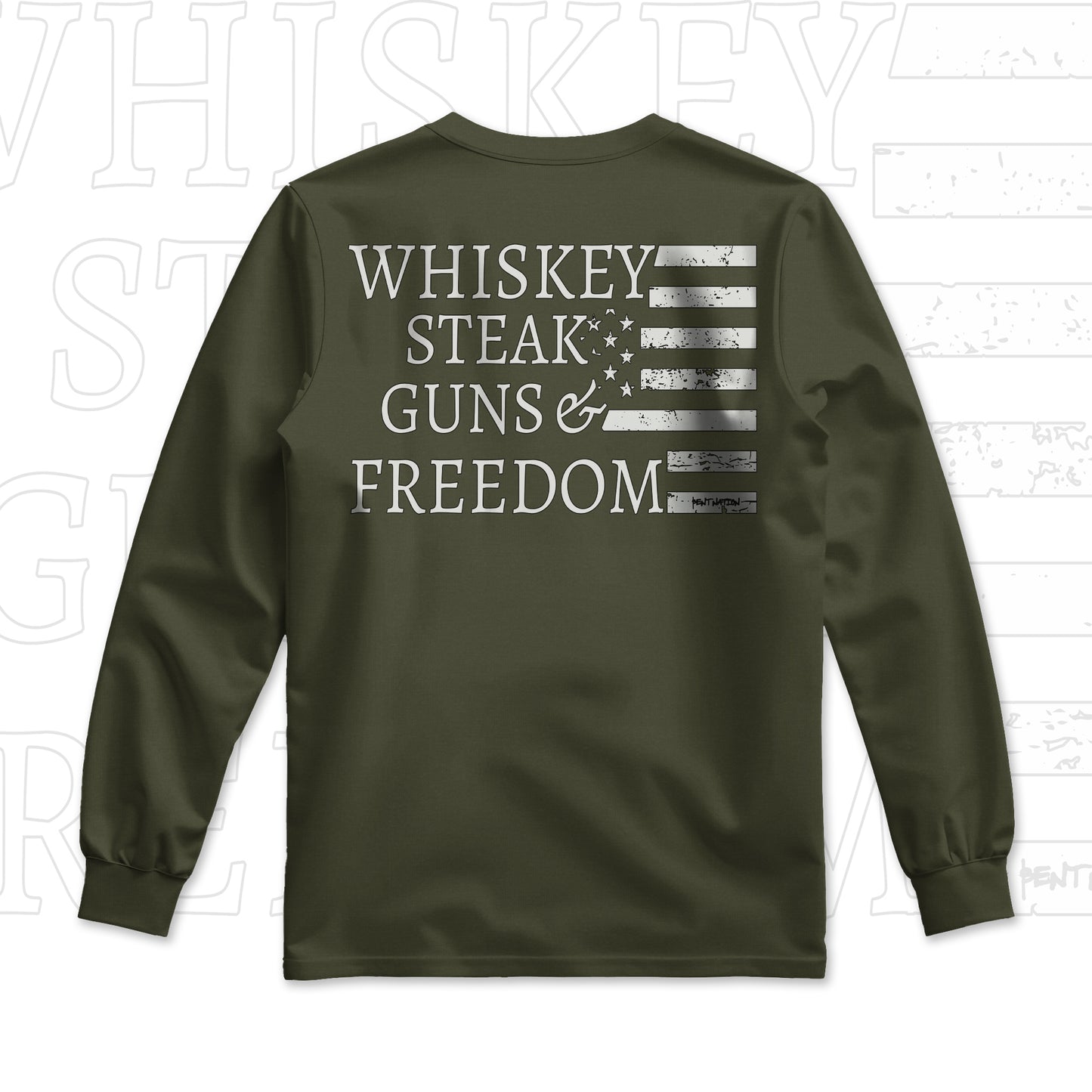Steak, Guns & Freedom Men's Long Sleeve Shirt
