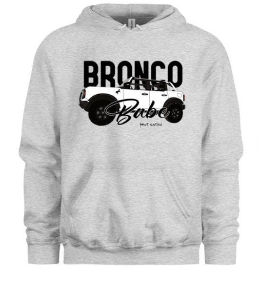 Bronco Babe Women's Hoodie - White