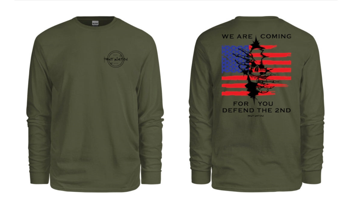 We Are Coming For You- Defend the 2nd Men's Long Sleeve Shirt