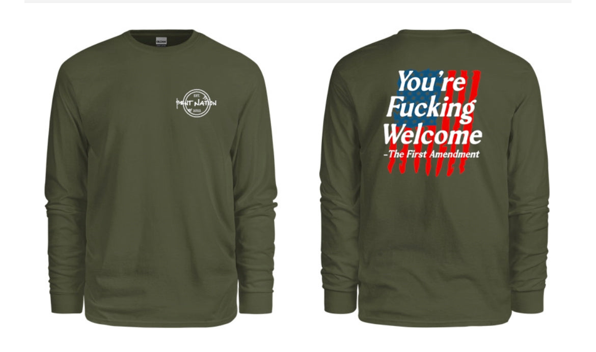 You're F*cking Welcome Men's Long Sleeve Shirt