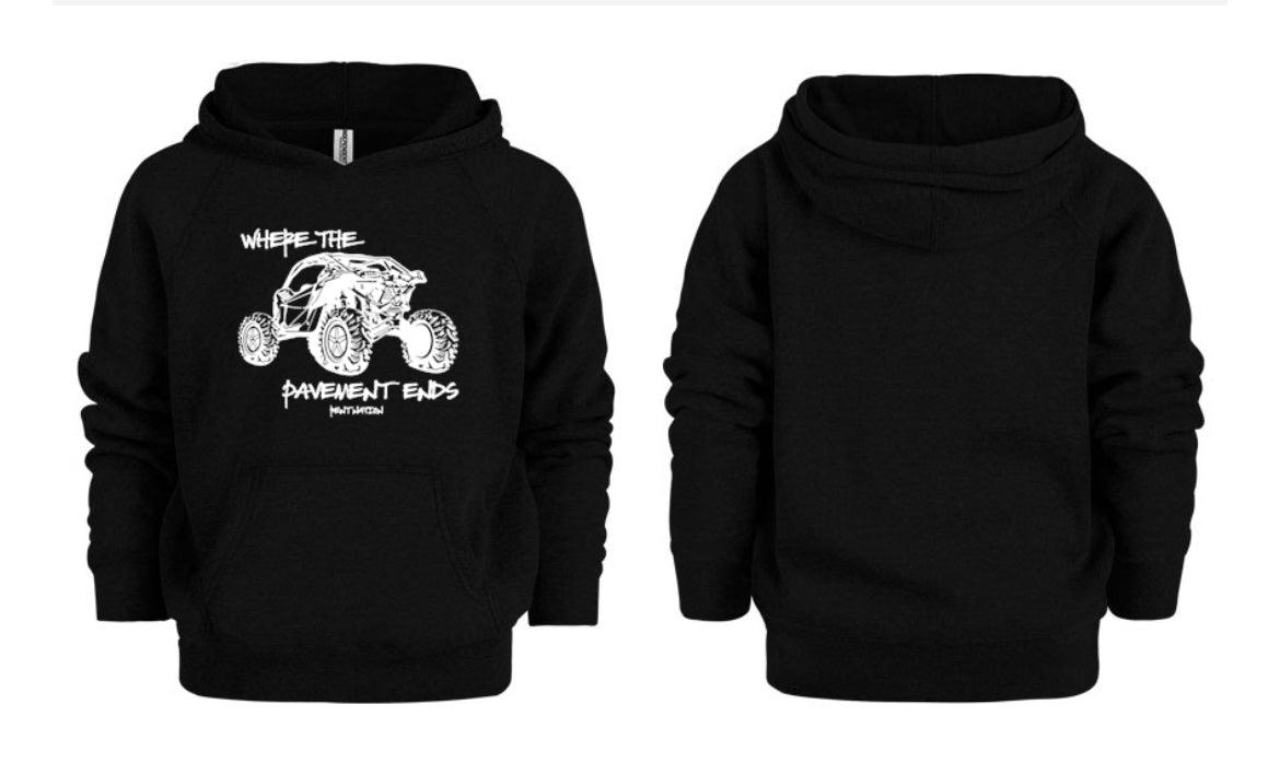 Where The Pavement Ends Youth Hoodie