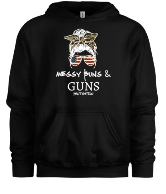 Messy Buns & Guns Women's Hoodie