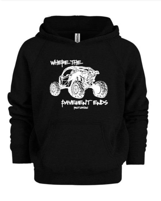 Where The Pavement Ends Youth Hoodie