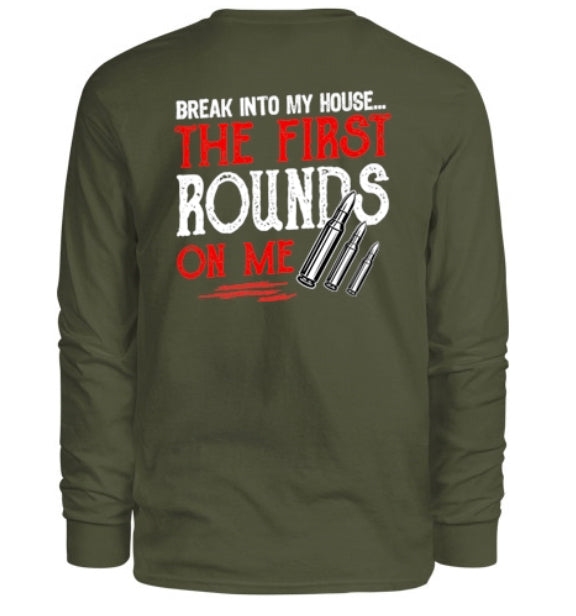 First Rounds On Me Men's Long Sleeve