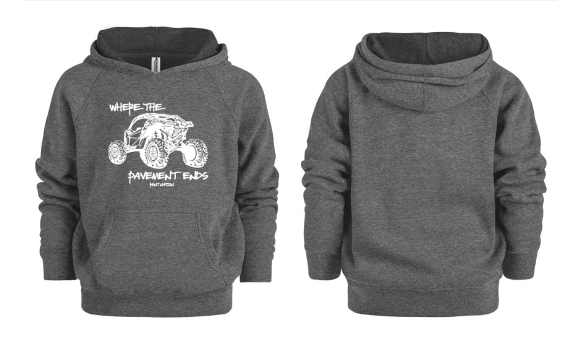 Where The Pavement Ends Youth Hoodie