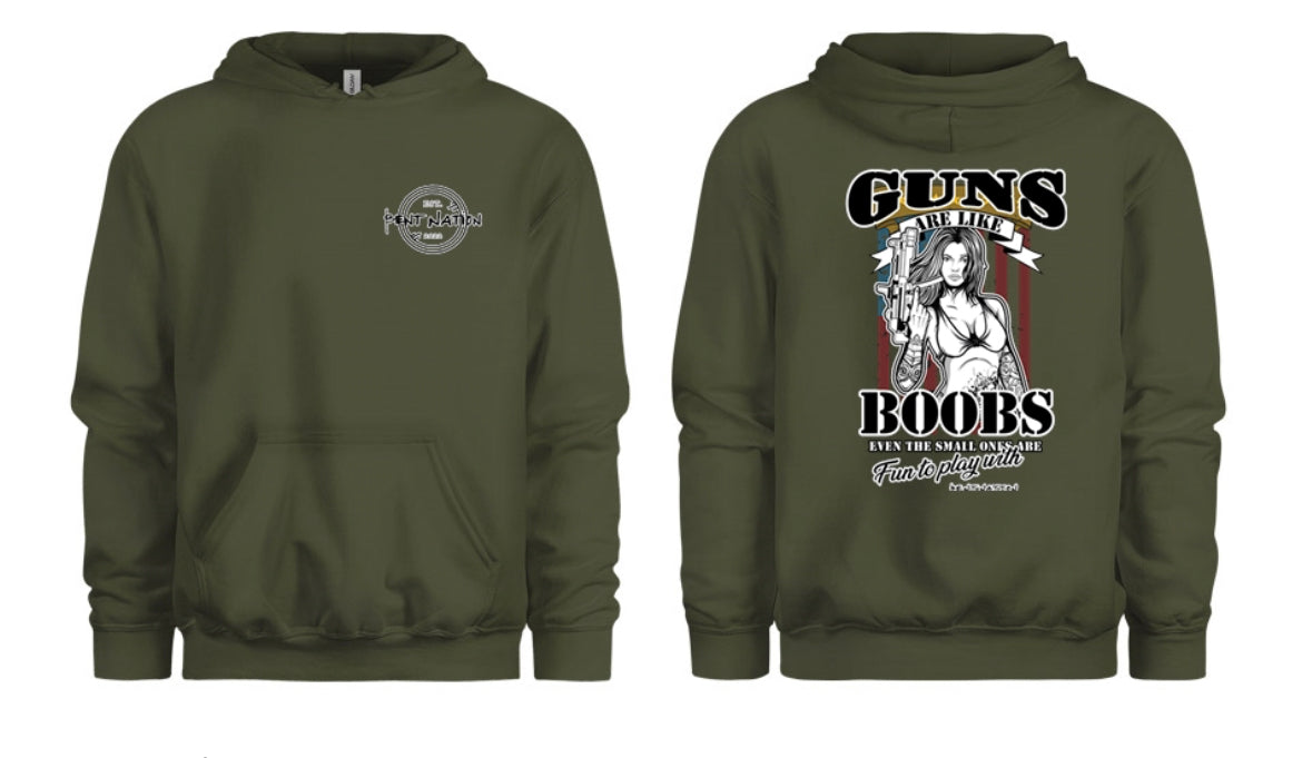 Guns Are Like Boobs Men's Hoodie