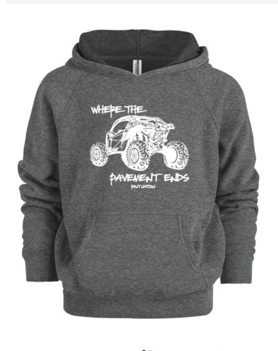 Where The Pavement Ends Youth Hoodie