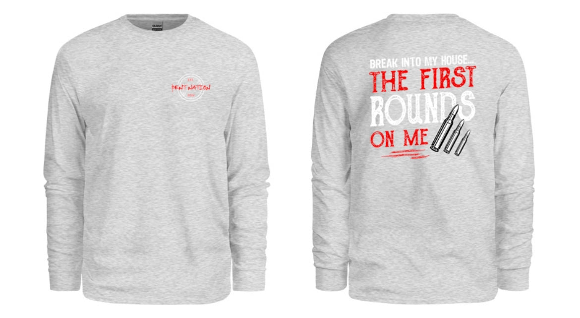 First Rounds On Me Men's Long Sleeve