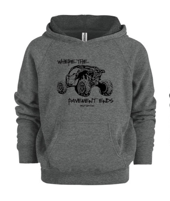 Where The Pavement Ends Youth Hoodie