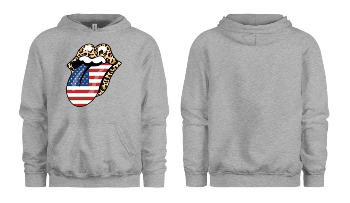 American Flag Lips Women's Hoodie