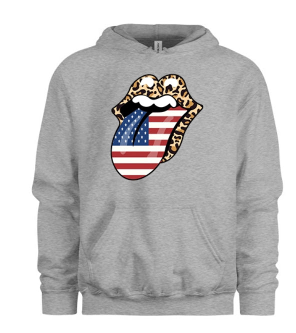 American Flag Lips Women's Hoodie