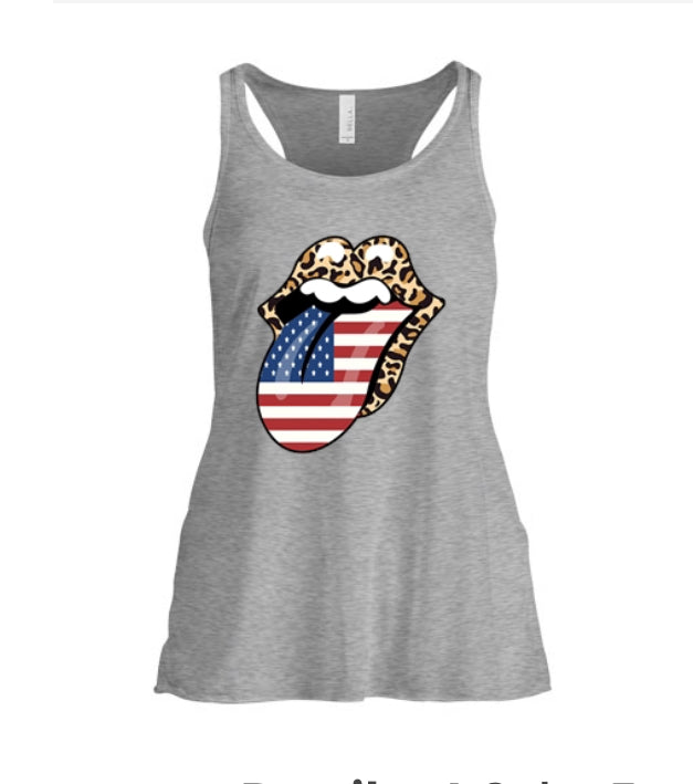 American Flag Lips Women's Tank Top