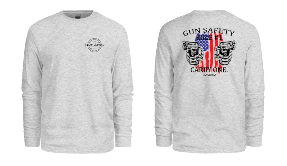 Gun Safety Rule #1 Men's Long Sleeve