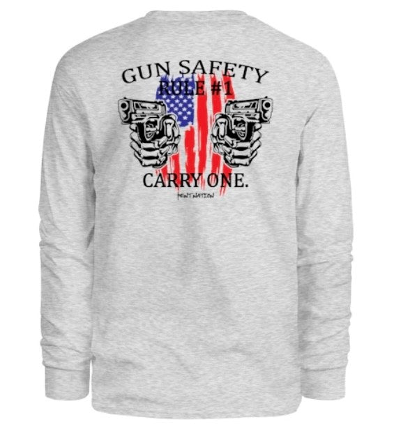 Gun Safety Rule #1 Men's Long Sleeve