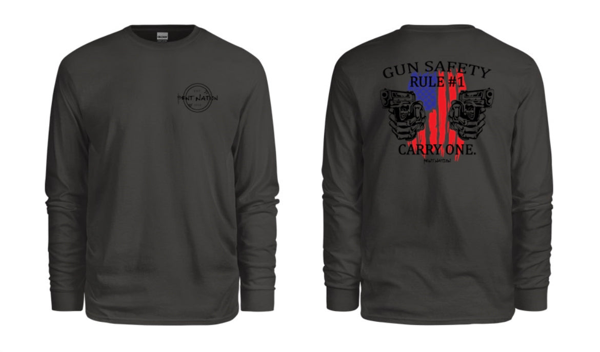 Gun Safety Rule #1 Men's Long Sleeve