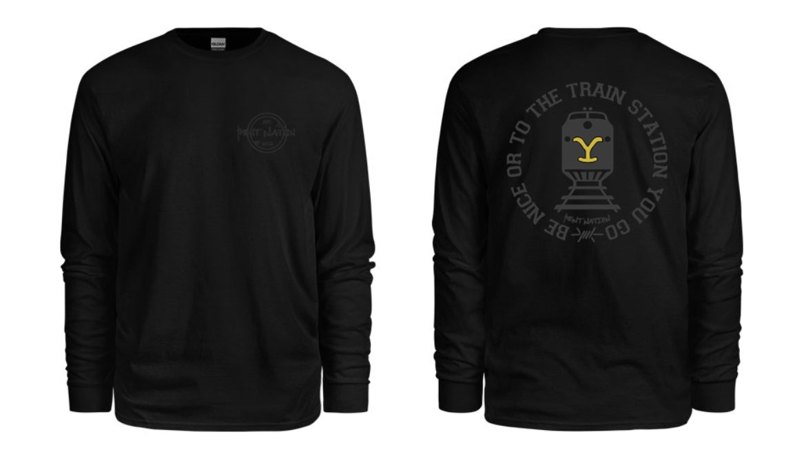 Train Station Men's Long Sleeve Shirt