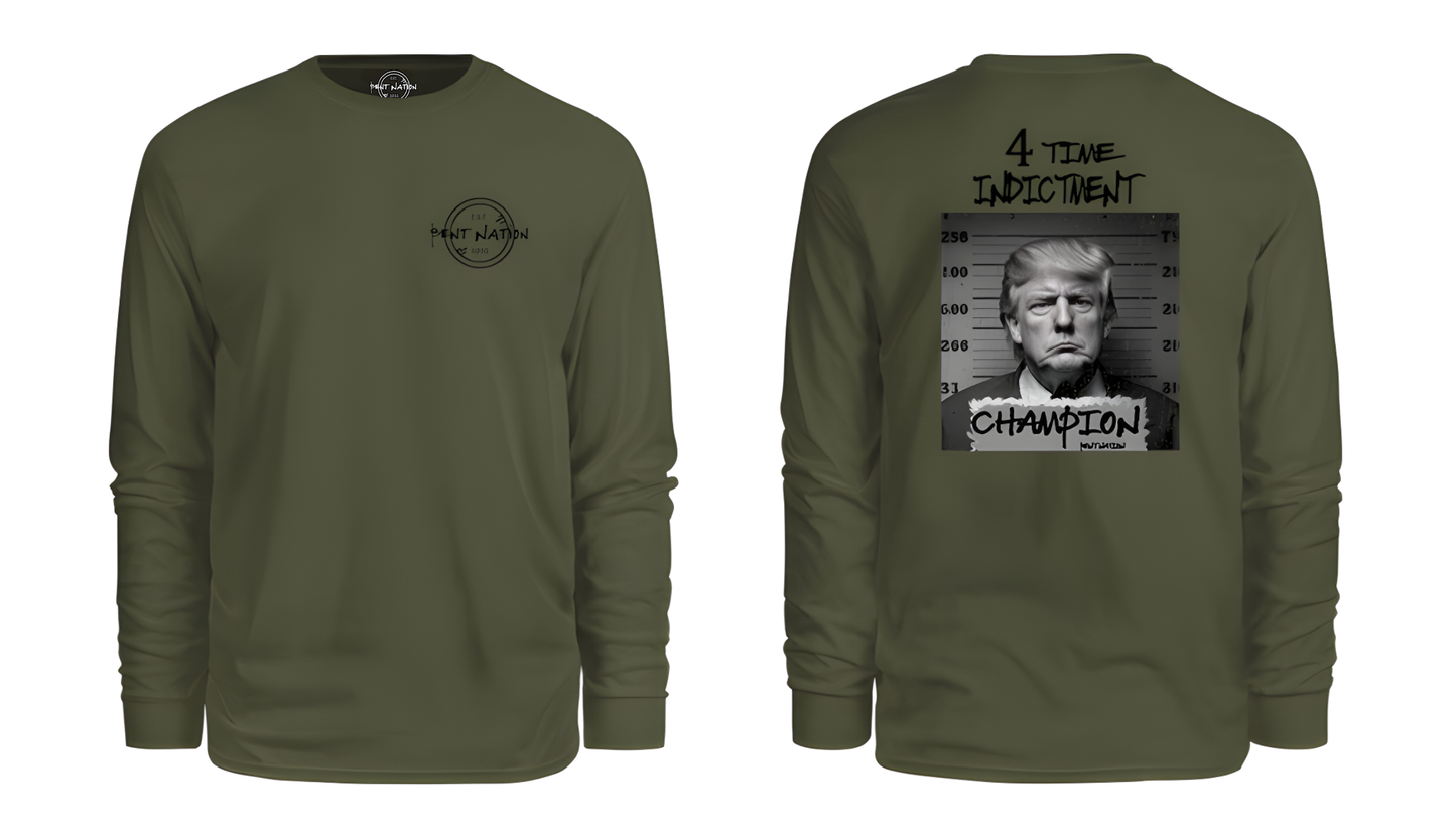 4 Time Indictment Champion - Trump Men's  Long Sleeve