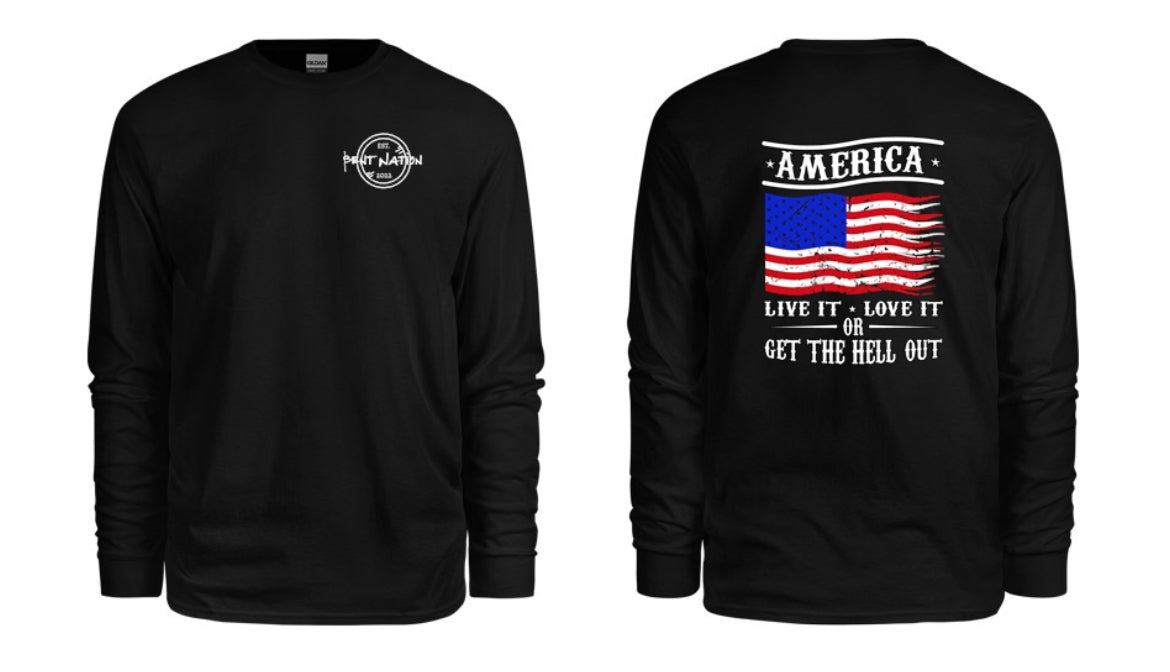 America Live It Love It Men's Long Sleeve Shirt