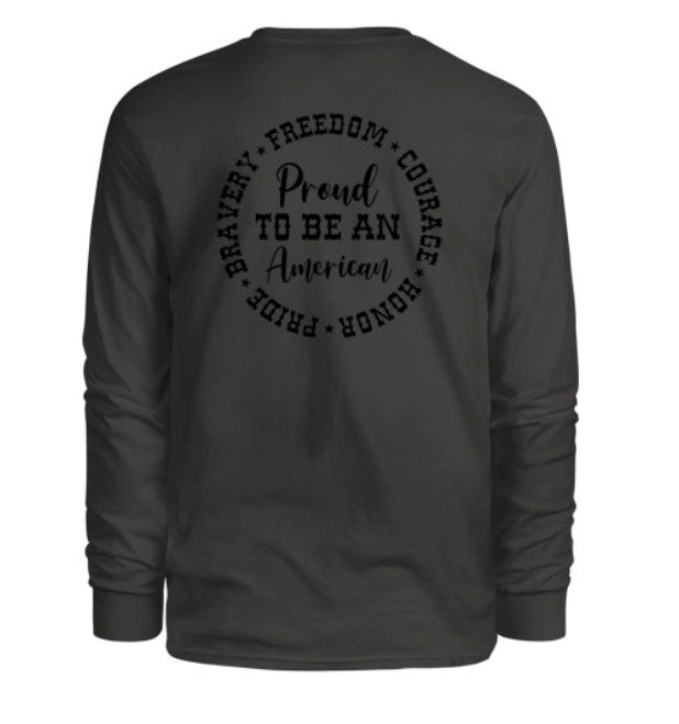 Proud To Be An American Men's Long Sleeve Shirt