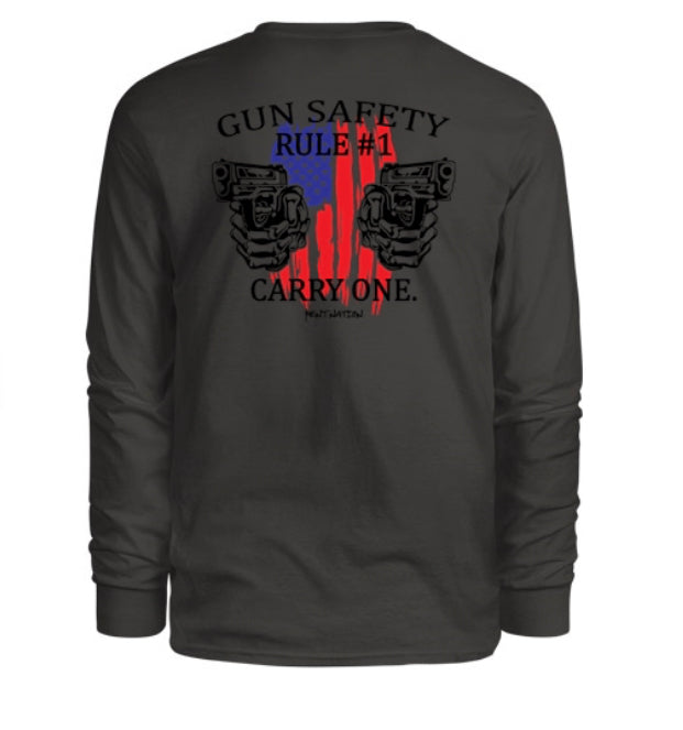 Gun Safety Rule #1 Men's Long Sleeve