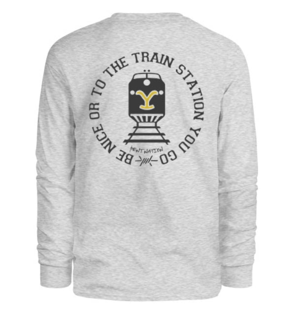 Train Station Men's Long Sleeve Shirt