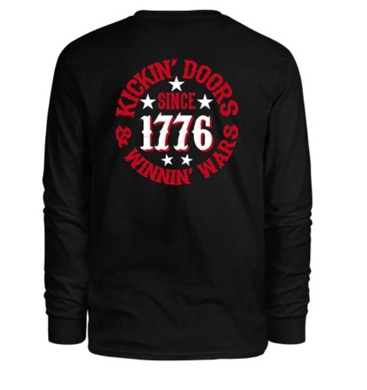 Kickin' Doors Winnin" Wars Men's Long Sleeve Shirt